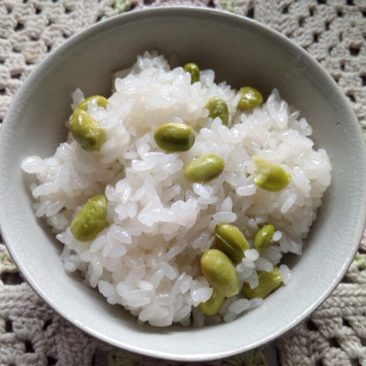 枝豆のおこわ☆マイヤー電子レンジ圧力鍋